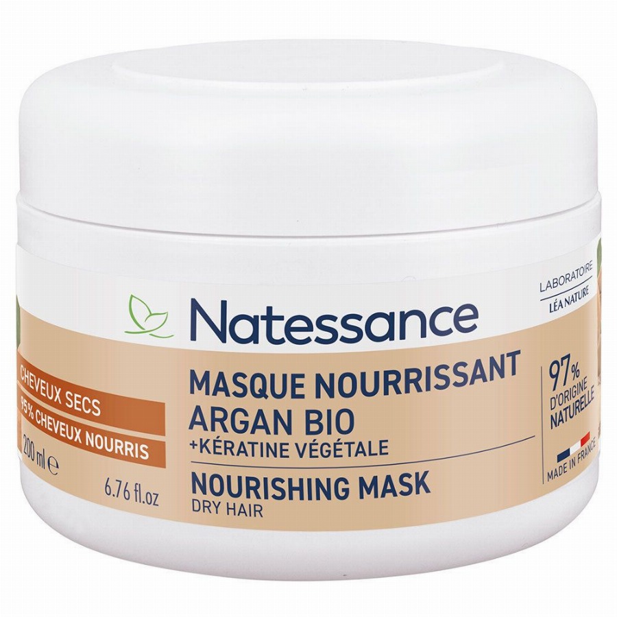 Natessance Argan Herstellend Haarmasker voor Droog Haar 200 Crème