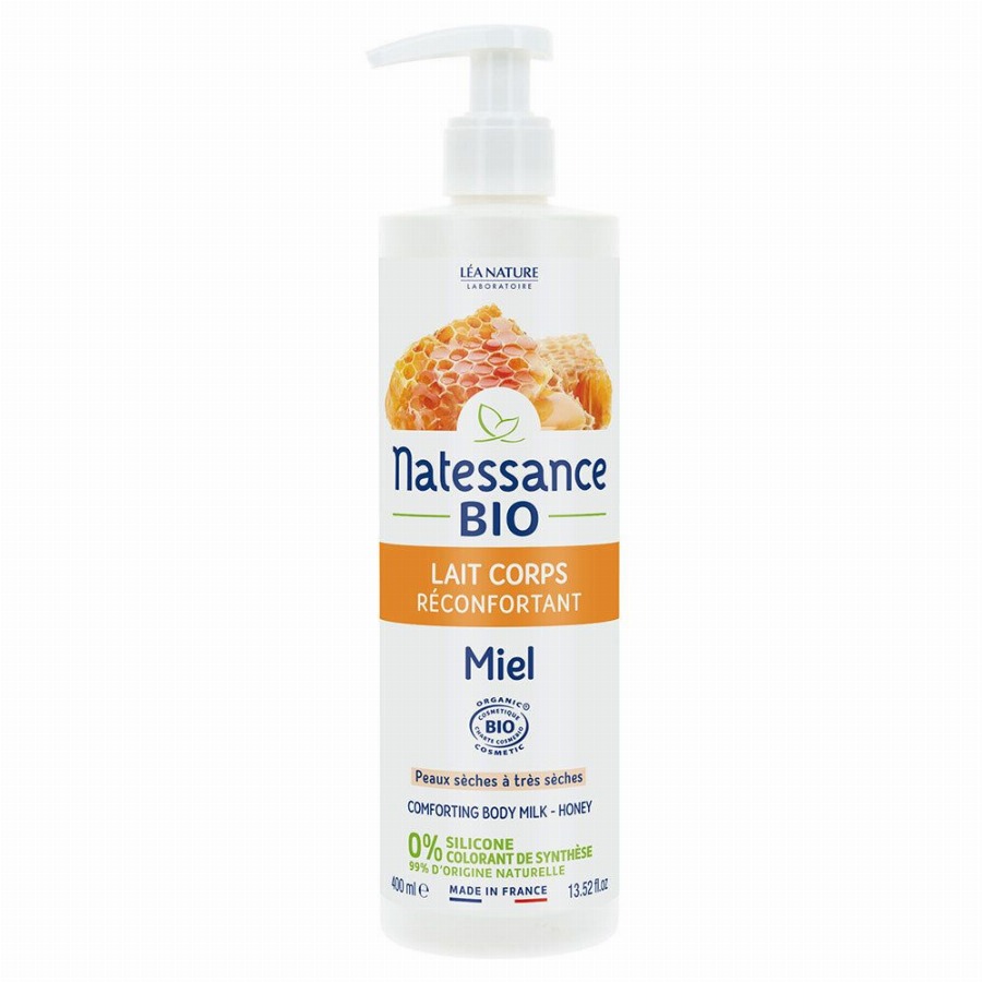 Natessance Organic Honey Comforting Body Lotion Droge tot zeer droge huid 400 Melk