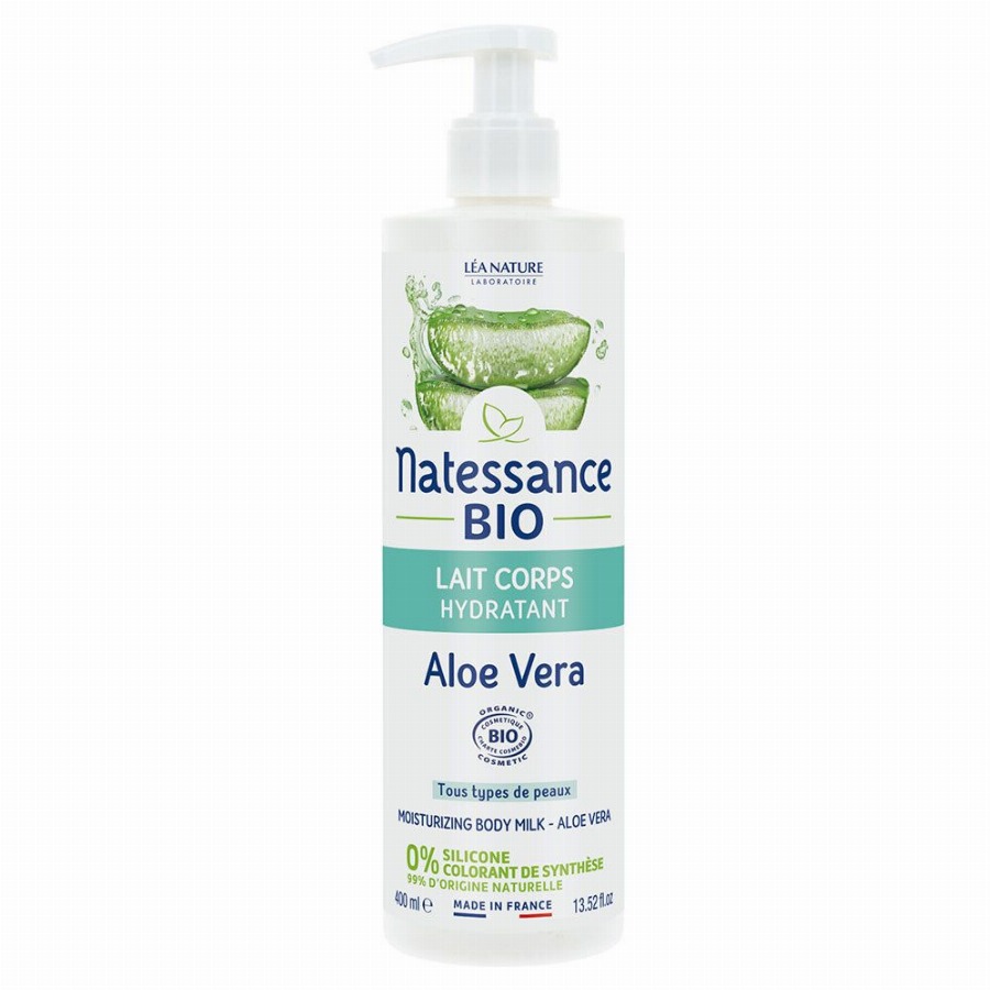 Natessance Hydraterende Body Lotion met Organische Aloë Vera Siliconenvrij 400 Melk
