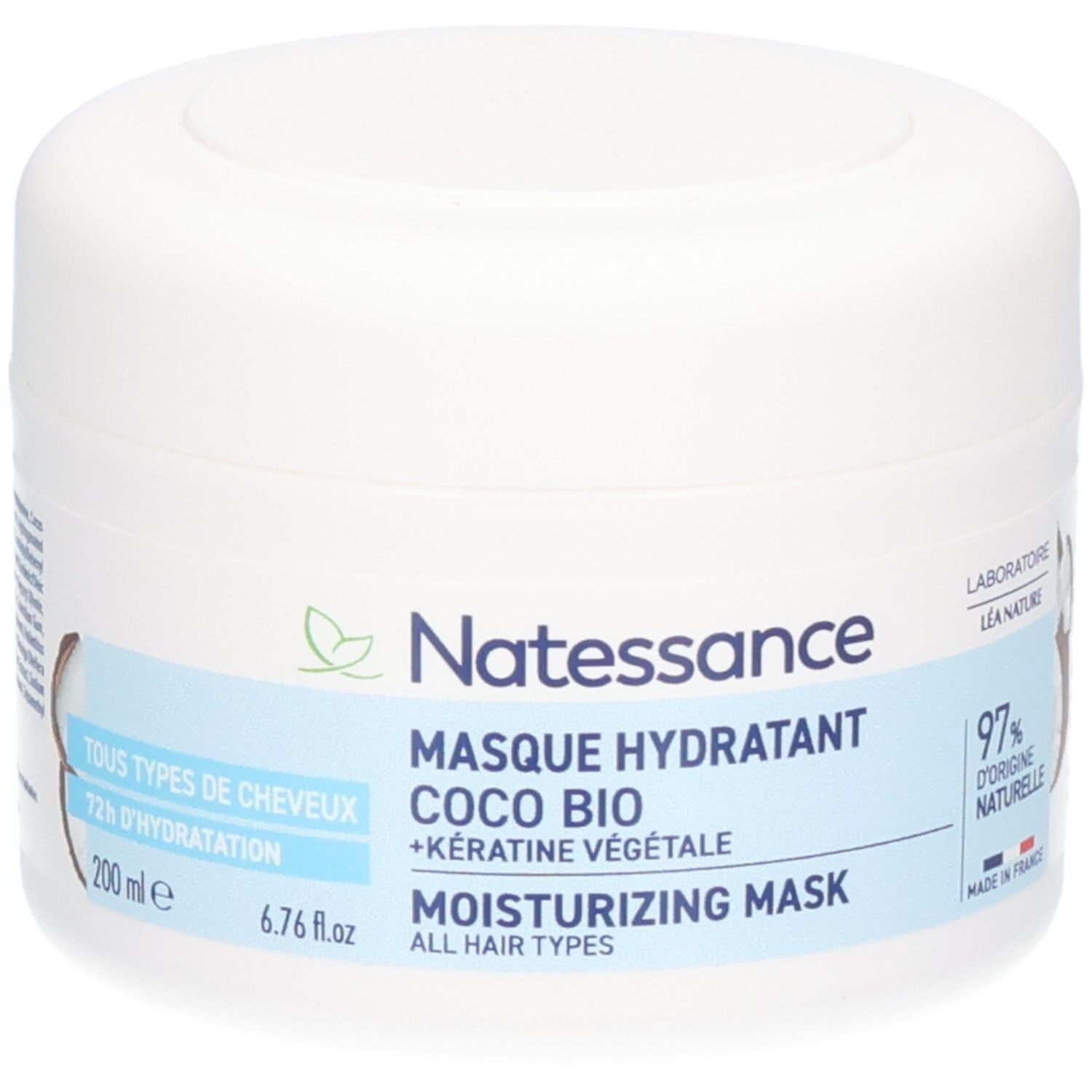 Natessance Biologisch kokos-hydraterend masker 200 Masker
