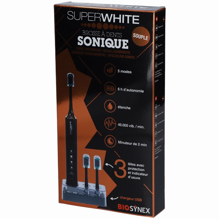 Superwhite® Sonique Tandenborstel Zwart 1