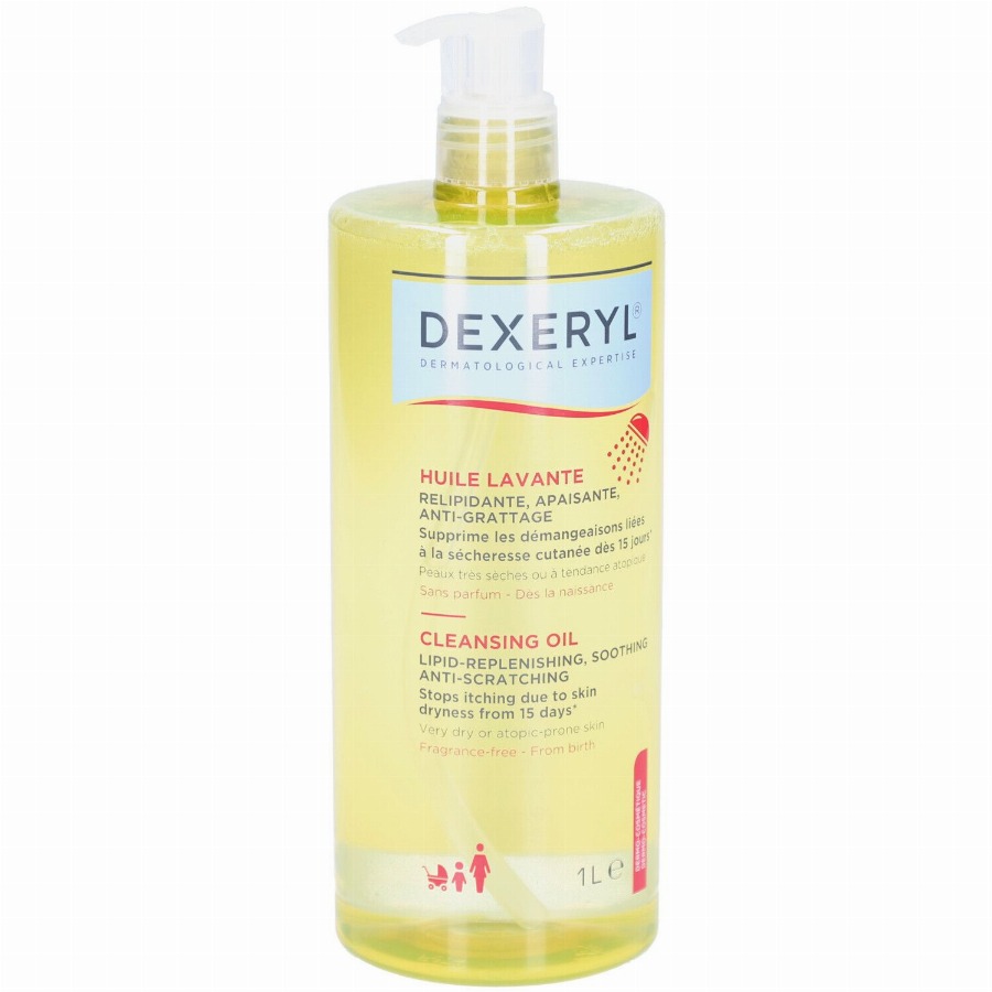 DEXERYL Reinigingsolie Hygiëne | Droge en Eczeemgevoelige Huid Gezicht Lichaam Vanaf de Geboorte 1 Olie
