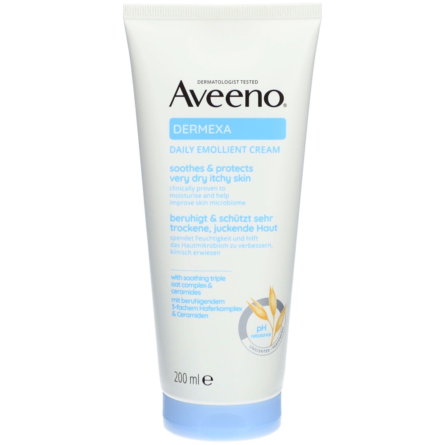 Aveeno® Dermexa Verzachtende Crème | Zeer Droge Huid met Neiging tot Atopisch Eczeem 200