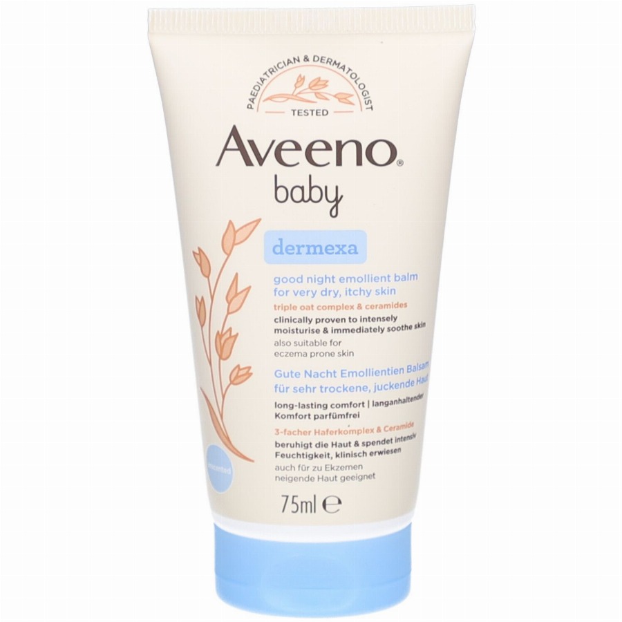Aveeno® Baby Dermexa Welterusten Verzachtende Balsem | Zeer Droge Huid met Neiging tot Atopisch Eczeem 75