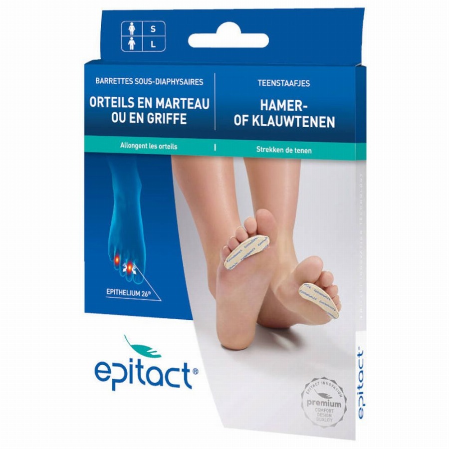 Epitact® Teenstaafjes Hamer- of Klauwtenen Large 1 Verband(en)