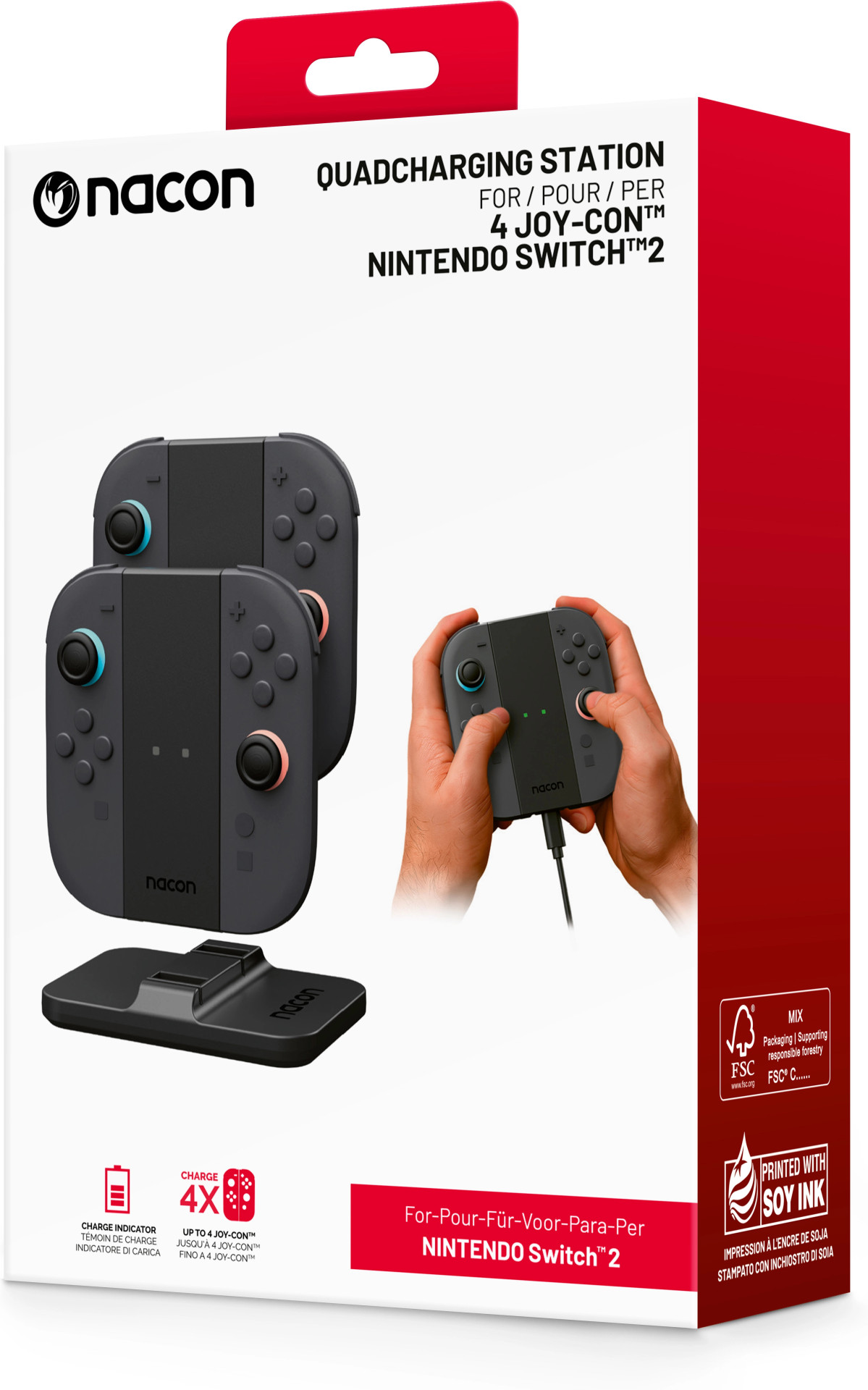 Nacon Switch 2 Quad Charger For 4 Joy-Con Controllers