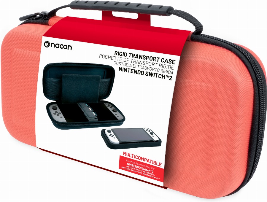 Nacon Switch 2 Rigid Transport Case (Pastel Red)