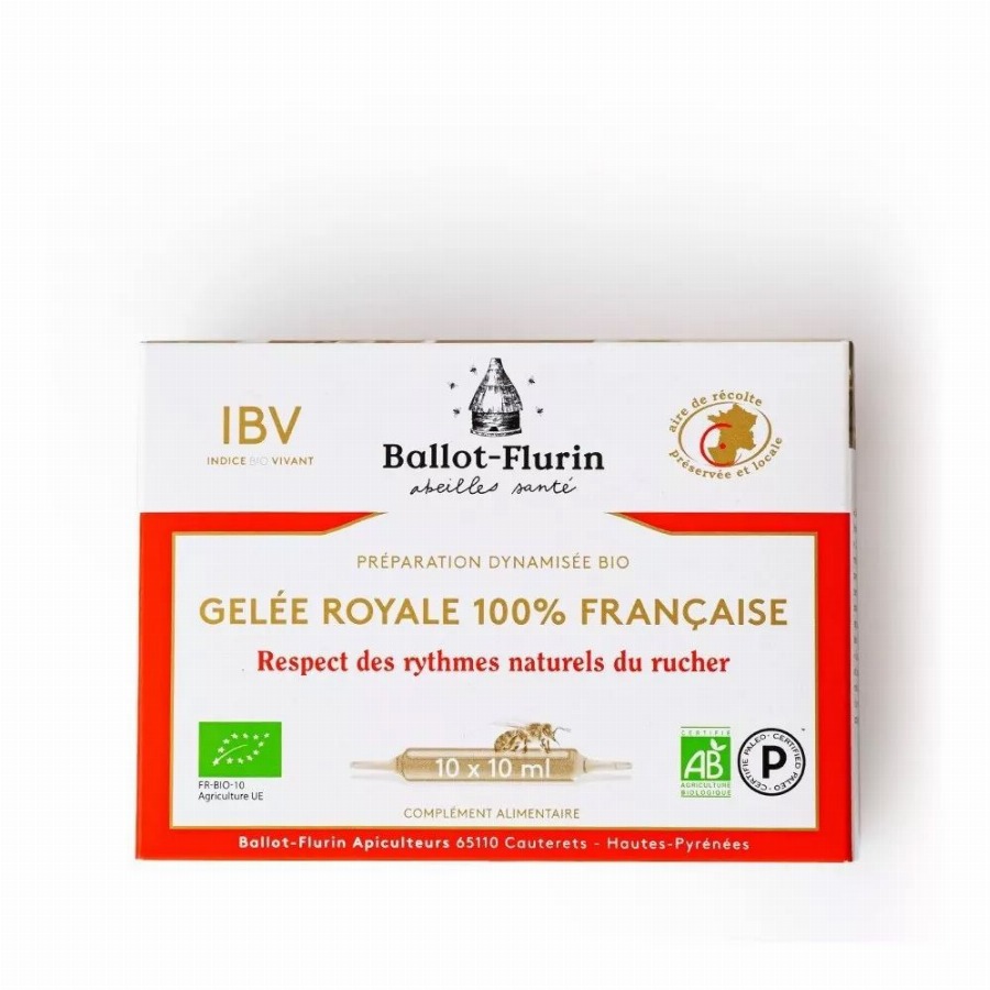 Ballot-Flurin 100% franse Koninginnengelei 10×10 Ampoules (flessen)