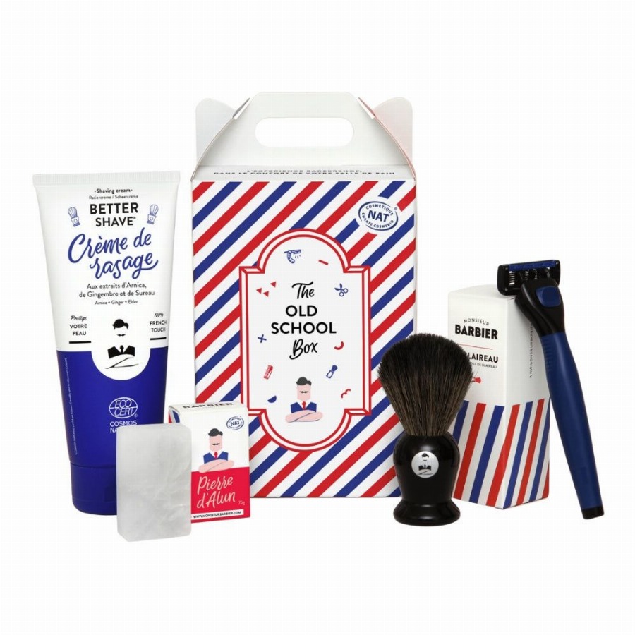 Monsieur BARBIER - Scheerset voor heren THE OLD SCHOOL BOX 1 Scheerschuim