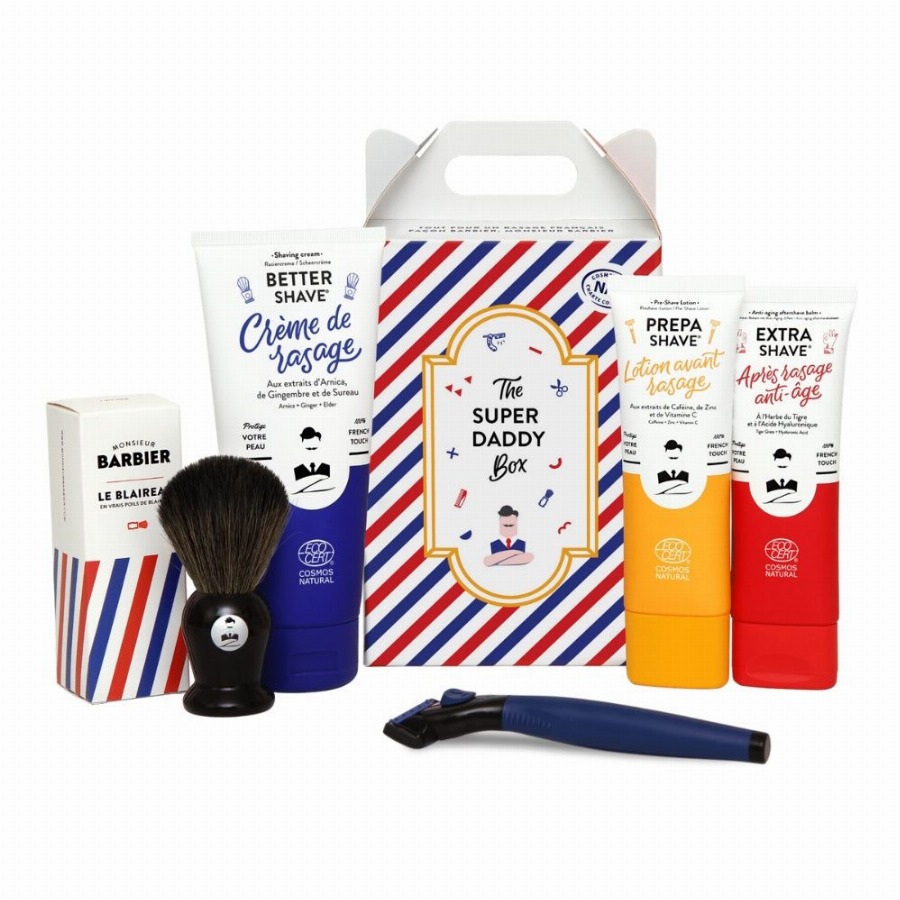 Monsieur BARBIER – Scheerset voor heren THE SUPER DADDY BOX 1 Scheerschuim