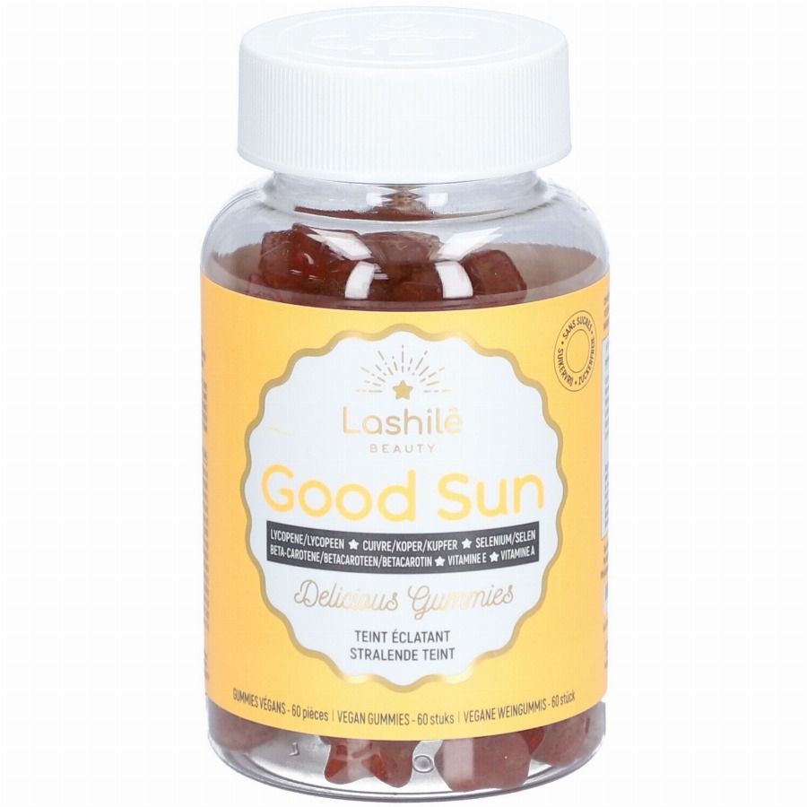 Lashilé Beauty Good Sun-gummies | Stralende teint Gebruinde huid 60 Fruitgummie