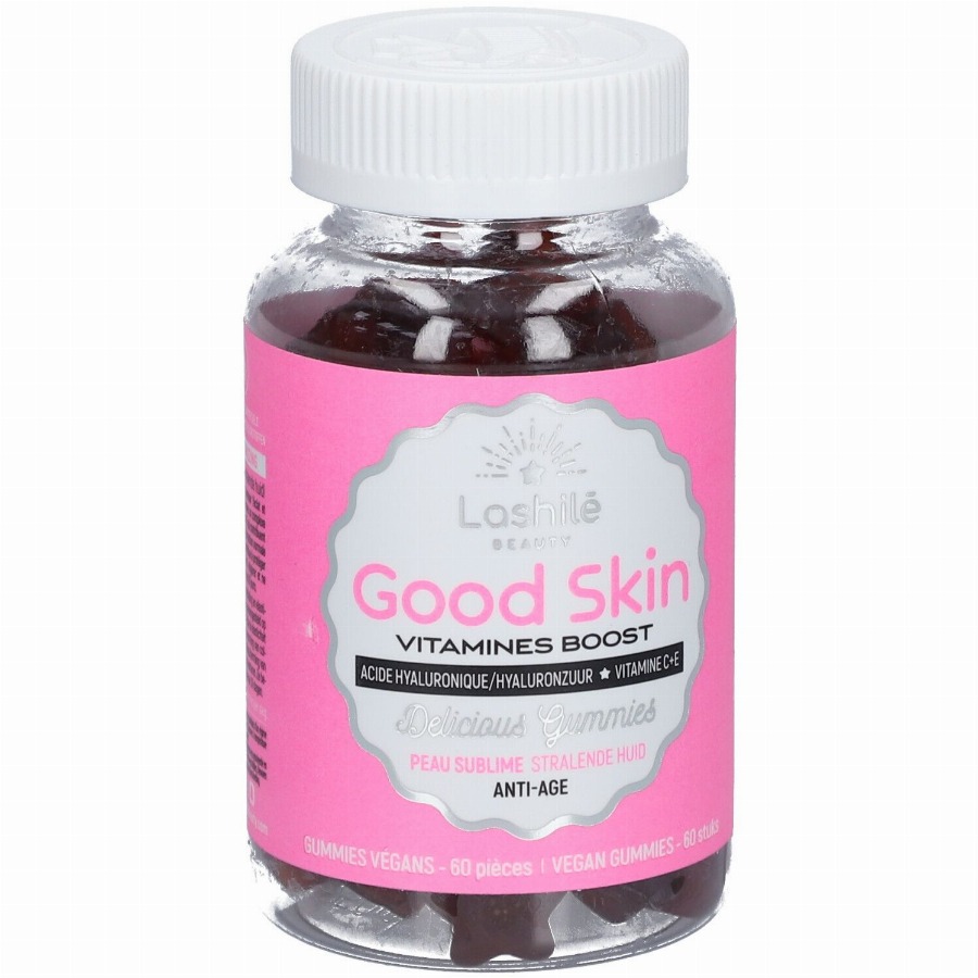 Lashilé Beauty Good Skin-gummies | Stralende huid Vitamine C en E 60 Fruitgummie