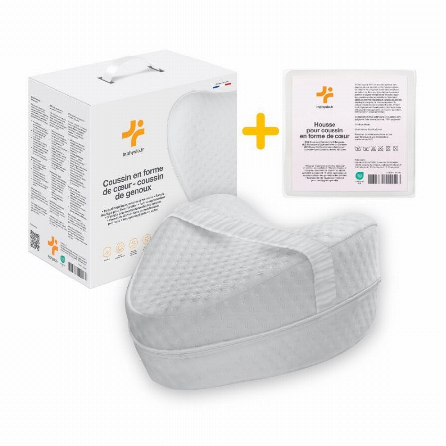 INPHYSIO Set ergonomisch hartvormig kussen met extra kussenhoes 1