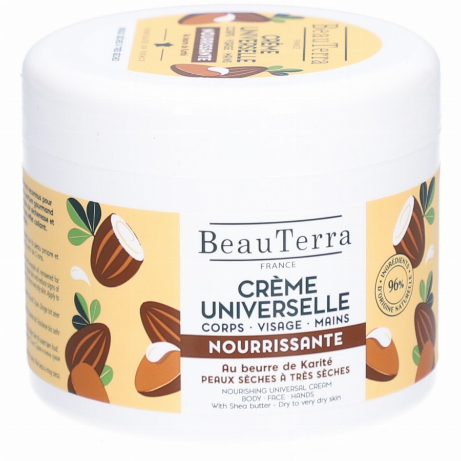 BeauTerra Universele voedende crème voor gezicht, lichaam en handen vanaf 3 jaar 400 Zeep