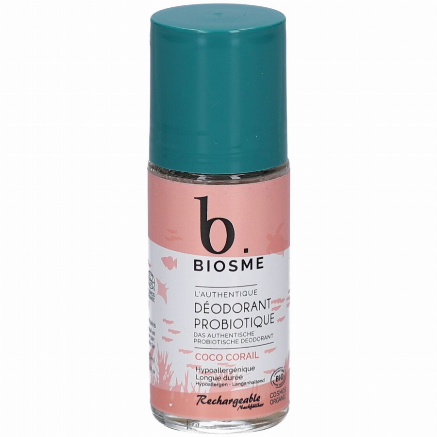 BIOSME Probiotische deodorant met kokos en koraal, roll-on 50 Roller