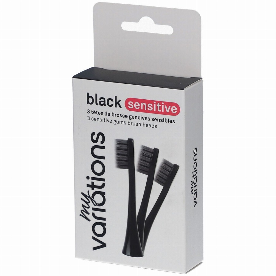 MyVariations Sensitive Opzetborstels Zwart 3 Tandenborstel