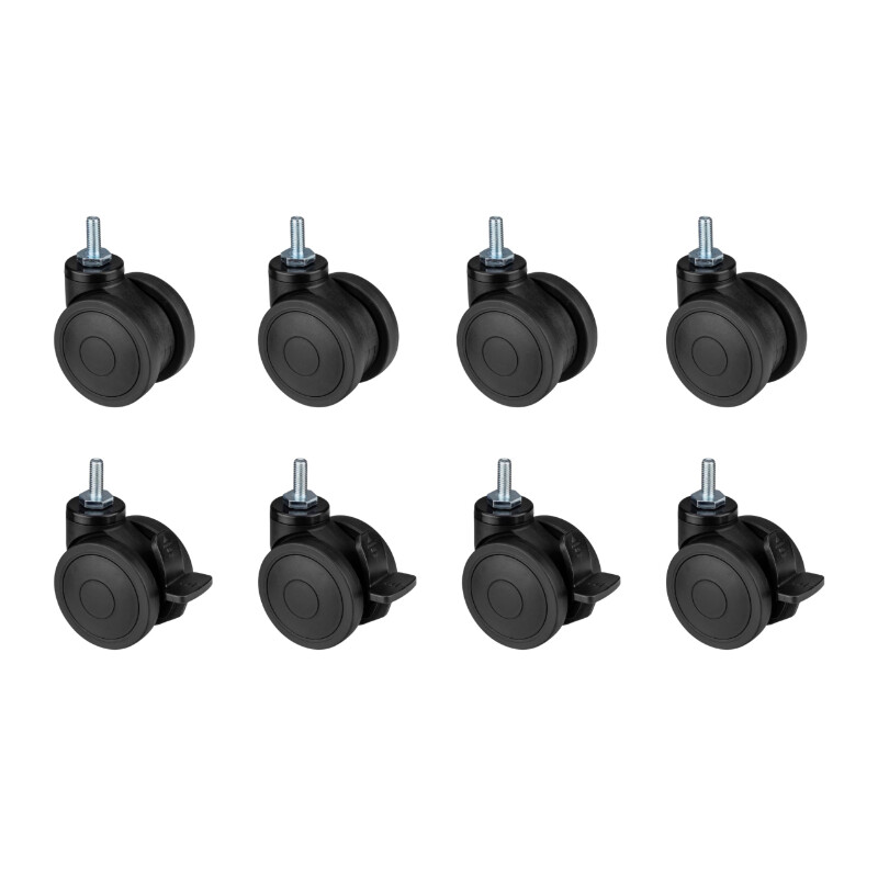 OPLITE Set van 8 Zwarte Wielen voor GTR S8 en S8 Elite Racecockpits