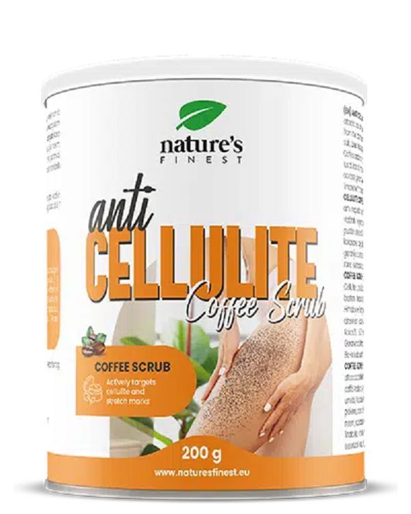 Nature’s Finest Anti Cellulite Coffee Scrub – Koffiescrub tegen cellulitis 200 Poeder
