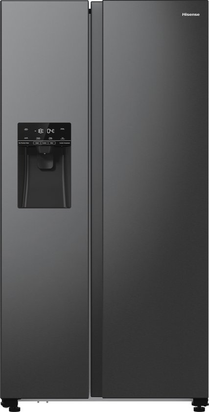 Hisense RS5P535NTFE - Amerikaanse koelkast - No-Frost - 178 cm hoog - 566 liter - Energielabel E - Invriesvermogen 12 kg/24u - Geluidsniveau 39 dB - LED Display - SuperCool - FastF…
