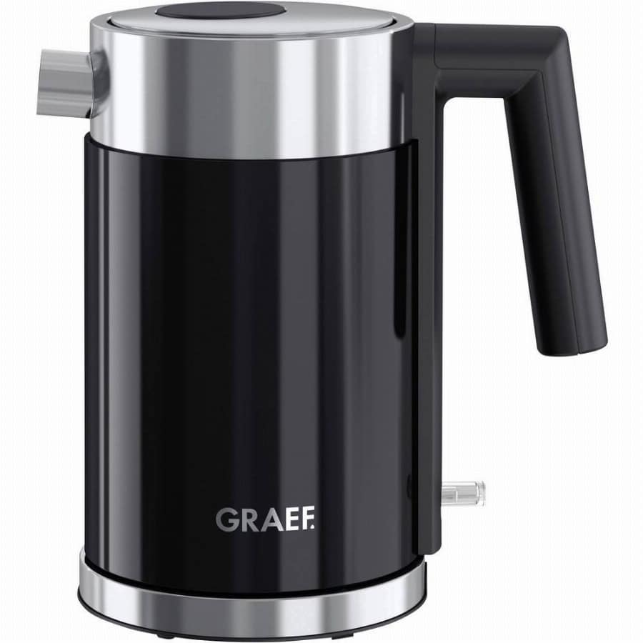 Graef WK402EU Waterkoker Oververhittingsbeveiliging Aantal/Volume: 1 l RVS, Zwart