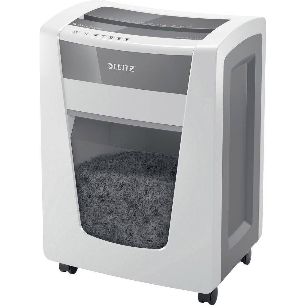 Leitz IQ Office Pro P5 Papierversnipperaar Cross cut 2 x 15 mm 30 l Aantal bladen (max.): 15 vellen Veiligheidsniveau 5 Ook geschikt voor Nietjes, Paperclips