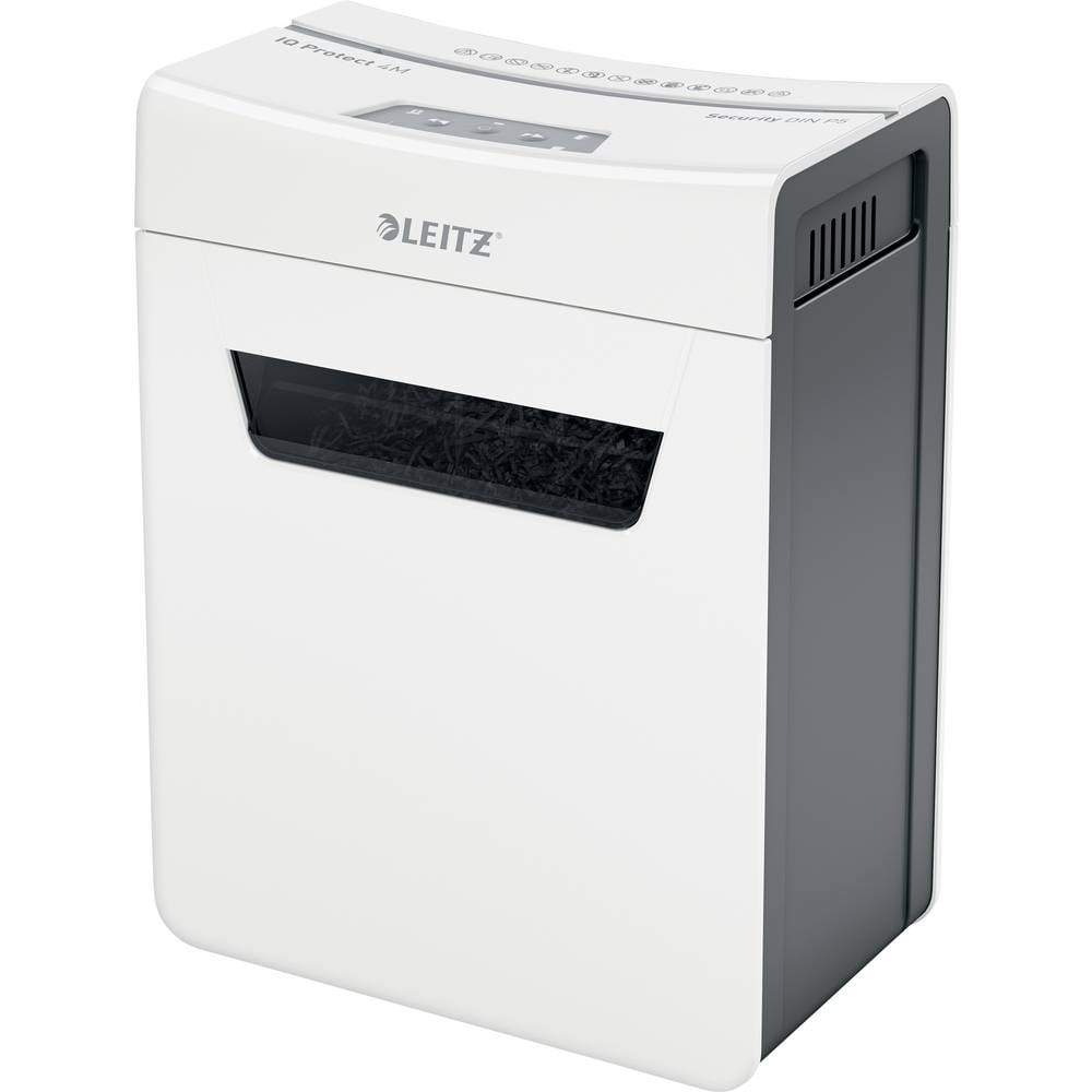Leitz IQ 4M Protect Premium P5 Papierversnipperaar 4 vellen Micro cut 2 x 15 mm P-5 14 l Ook geschikt voor Nietjes, Paperclips