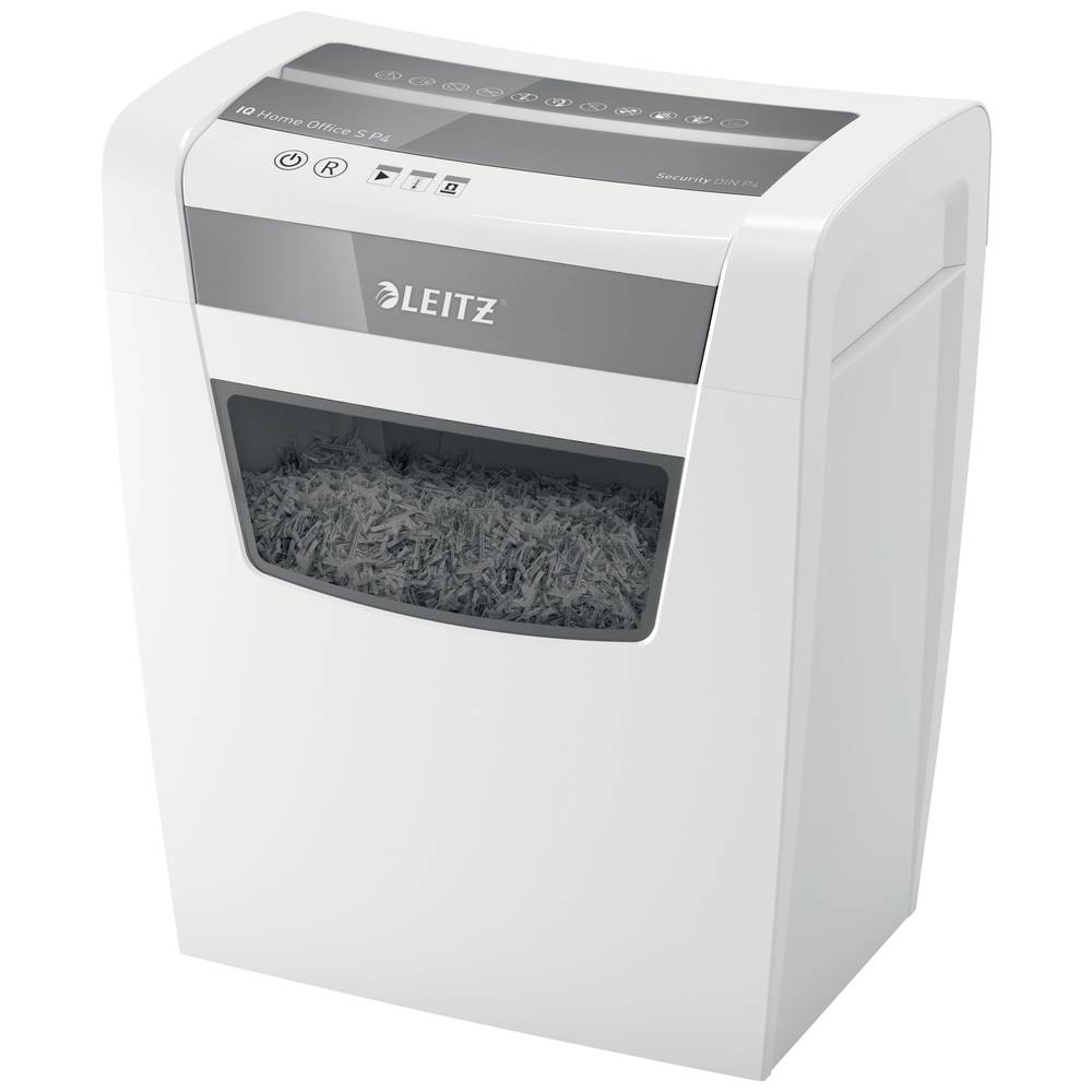 Leitz IQ Home Office S P4 EU Papierversnipperaar 8 vellen Cross cut 4 x 28 mm P-4 15 l Ook geschikt voor Paperclips, Nietjes