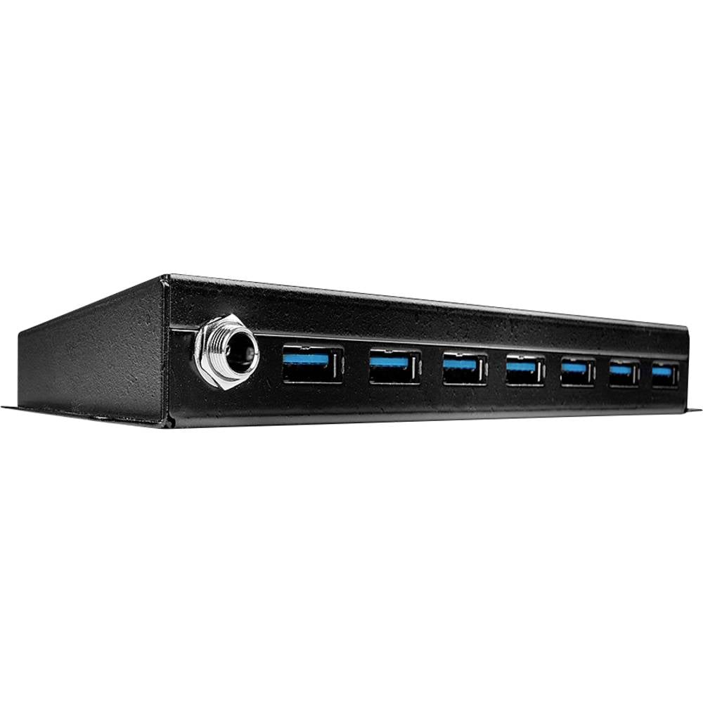 LINDY 7 Port USB 3.0 Metall Hub 43128 USB-hub 7 poorten USB-A USB 3.0 5 GBit/s Zwart