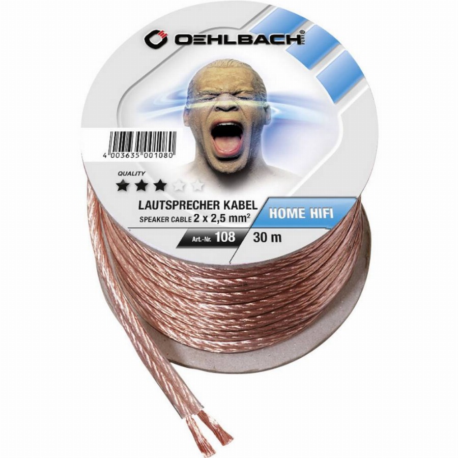 Oehlbach Luidsprekerkabel (2 x 2,5 mm) 30 meter