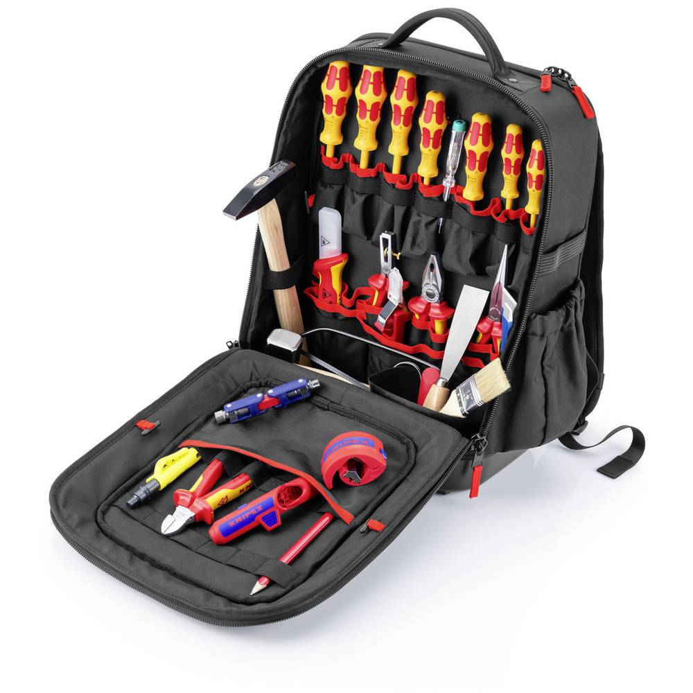 Knipex Modular X15 Gereedschapsrugzak (gevuld) Electricien, Leerling, VDE, Tangen, Schroevendraaier, Hamer, Beitel (l x b x h) 485 x 217 x 549 mm