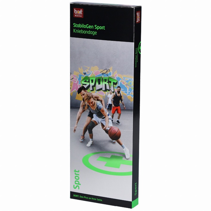 BORT StabiloGen® Sport Kniebandage XL Zwart-Groen 4 1