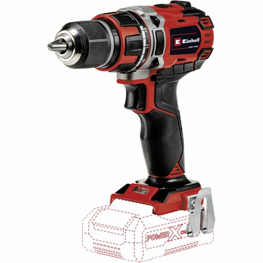 Einhell Accu Boor-/Schroefmachine TP-CD 18/50 Li BL Solo - Power X-Change - 18 V/Li-Ion - 50 Nm - 0-500/0-1.800 t/min - 13 mm snelspanboorkop - Koolborstelloze motor - Excl. accu e…