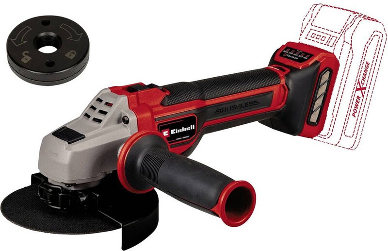 Einhell Professional TP-AG 18/125 CE Q Li - Solo Power X-Change Professional 4431155 Haakse accuslijper 125 mm Zonder accu, Zonder lader, Incl. snelspanmoer 18