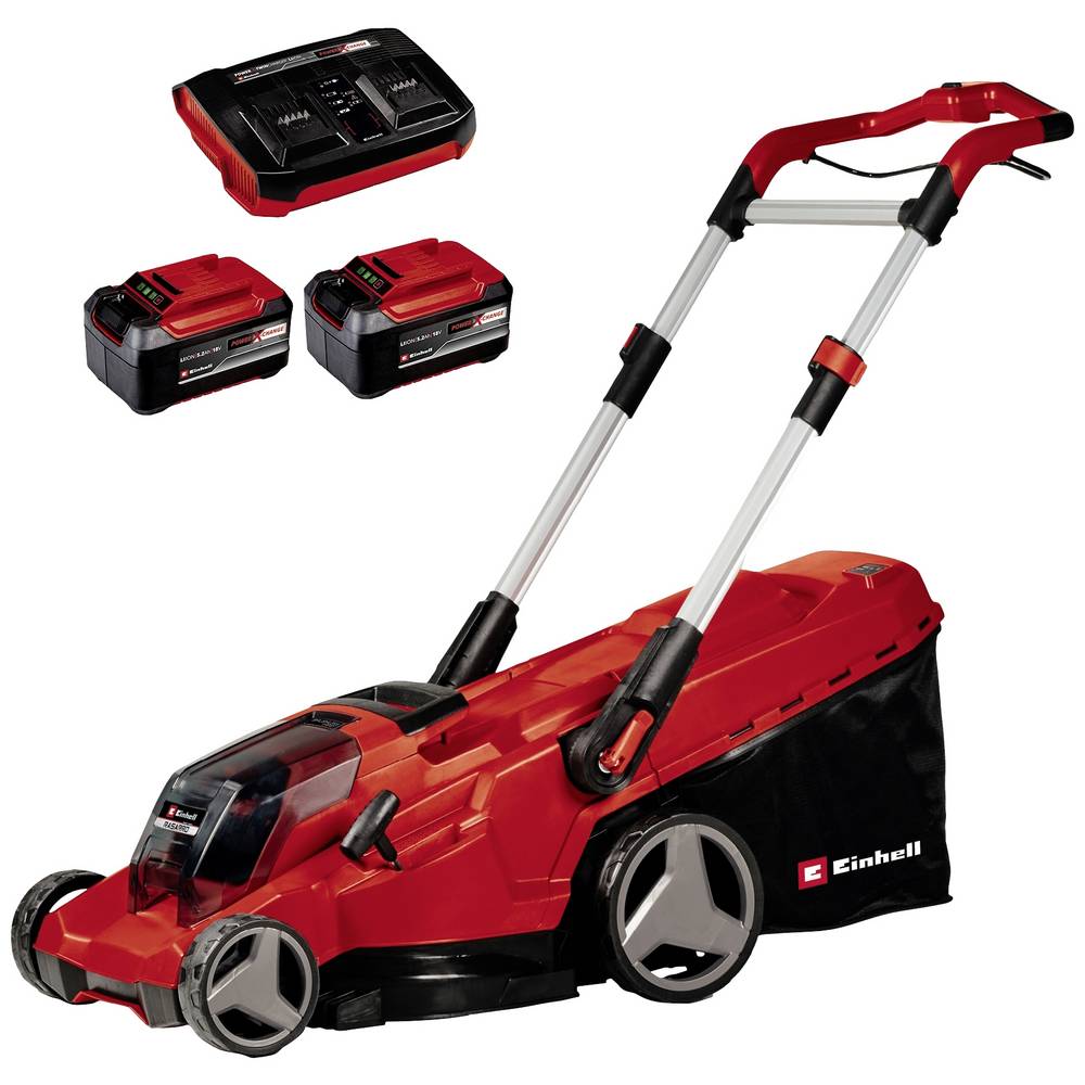 Einhell Professional Power X-Change RASARRO 36/42 (2×5,2Ah) Accu-grasmaaier Accu Incl. Twincharger-oplader, Incl. 2 accus 18 V Snijbreedte max. 42 cm Geschikt