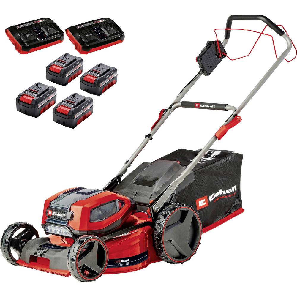 Einhell Professional Power X-Change GP-CM 36/47 S Li BL (4x4,0Ah) Accu-grasmaaier Accu Incl. 2 Twincharger-opladers, Incl. 4 accus 4,0 Ah Snijbreedte max. 47 cm