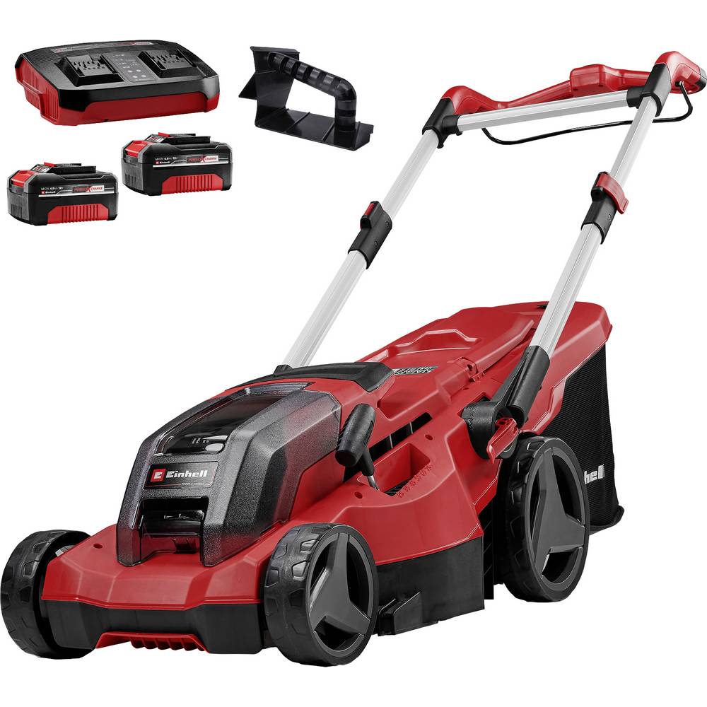 Einhell Professional Power X-Change GP-CM 36/450 (2x 4,0Ah) Accu-grasmaaier Accu Incl. Twincharger-oplader, Incl. 2 accus 4000 mAh 18 V Snijbreedte max. 38 cm