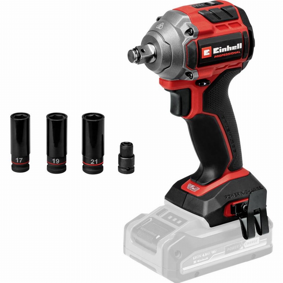 Einhell Professional Accu Slagschroefmachine TP-CW 18/260-C Li BL Solo - Power X-Change - 18 V/Li-ion - Extra compact design - 0-2700 t/min - Max. koppel 260 Nm - Excl. accu en lad…
