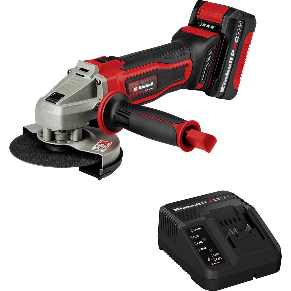 Einhell TE-AG 18/125-2 Li (1x4,0 Ah) 4431190 Haakse accuslijper 125 mm Incl. accu, Incl. lader 18 V 4 Ah