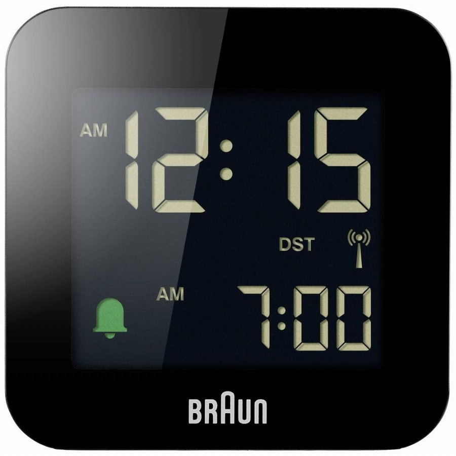 Braun BC08B-DCF Wekker Zendergestuurd Zwart Negatief display