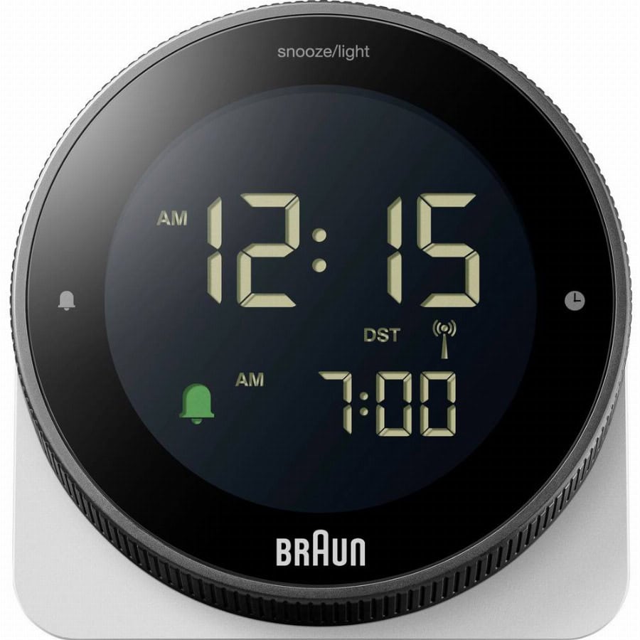 Braun BC24W-DCF Wekker Zendergestuurd Zwart, Wit