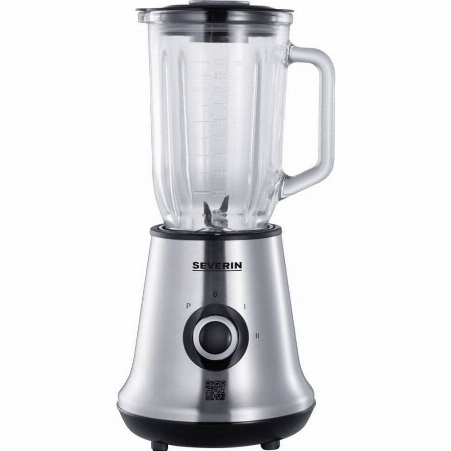 Severin SM 3737 Smoothiemaker 500 W RVS (geborsteld), Zwart