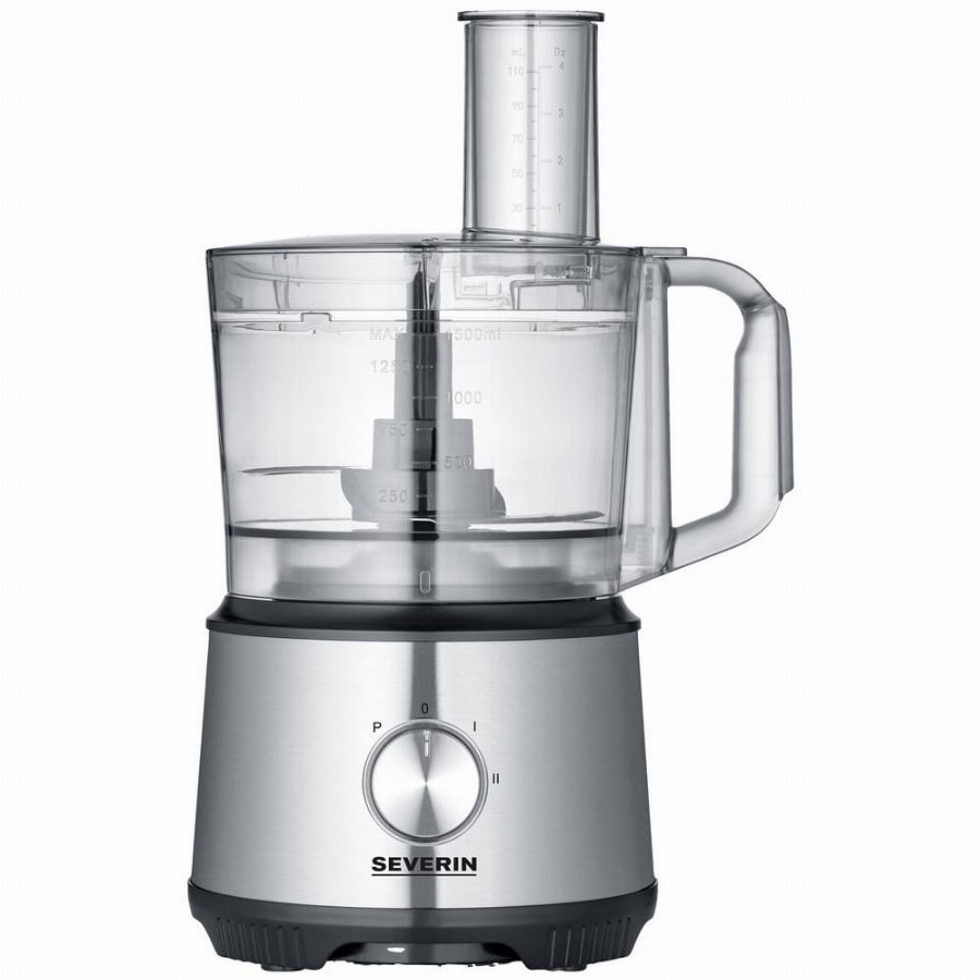 Severin KM 3892 Foodprocessor 1200 W Zilver, Zwart