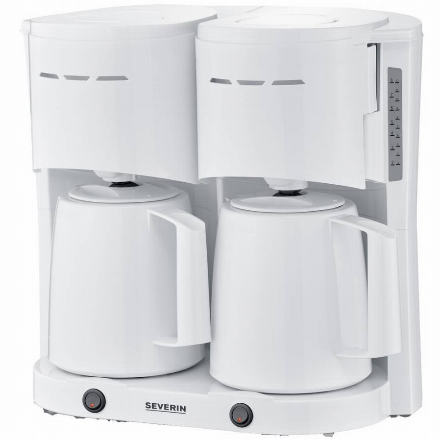 Severin KA 9314 Koffiezetapparaat Wit Capaciteit koppen: 16 Met thermoskan