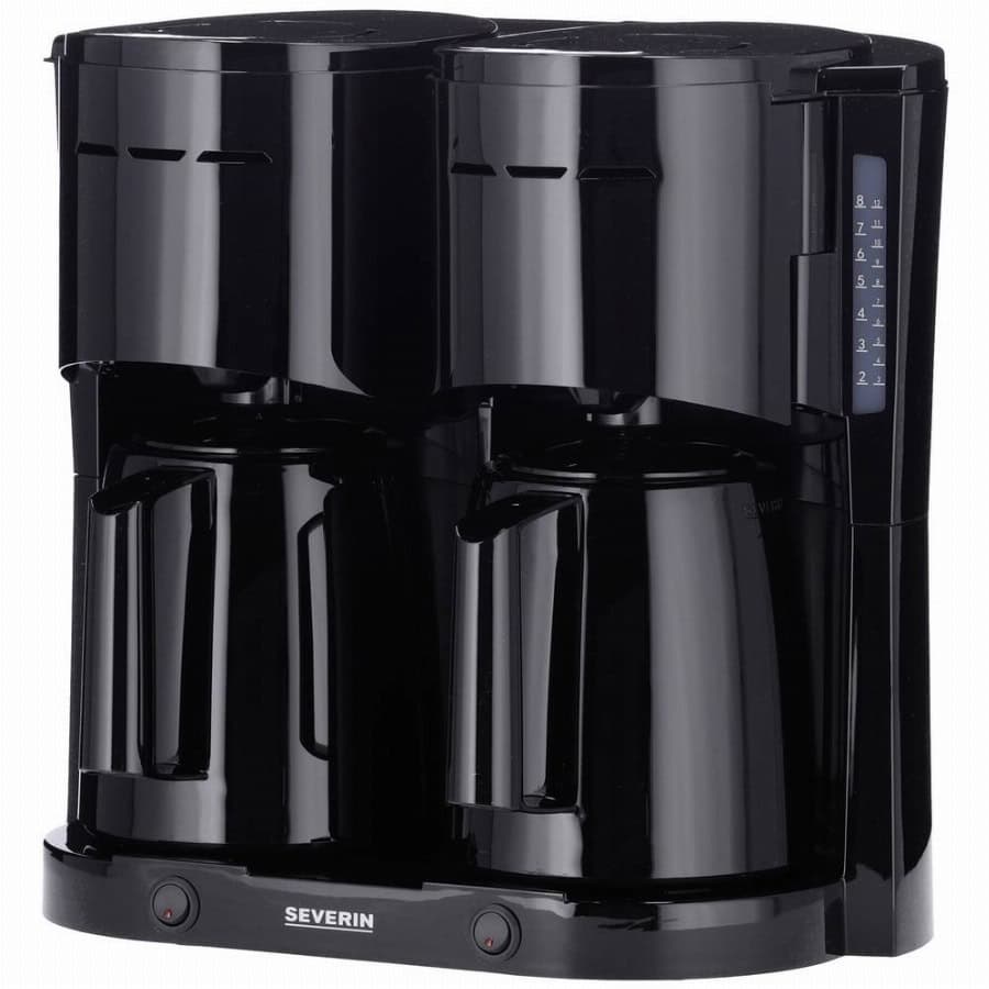 Severin KA 9315 Koffiezetapparaat Zwart Capaciteit koppen: 16 Met thermoskan