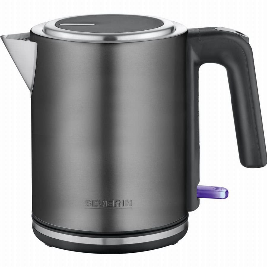 Severin 9342 Waterkoker Snoerloos Aantal/Volume: 1 l Zwart, Staal