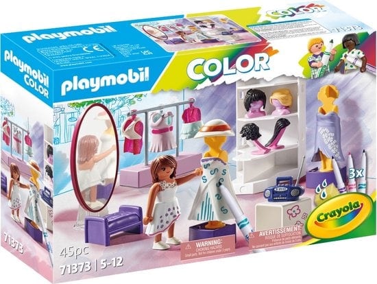 Playmobil Kleedkamer Speelset om te Kleuren met Crayola Wasbare Stiften