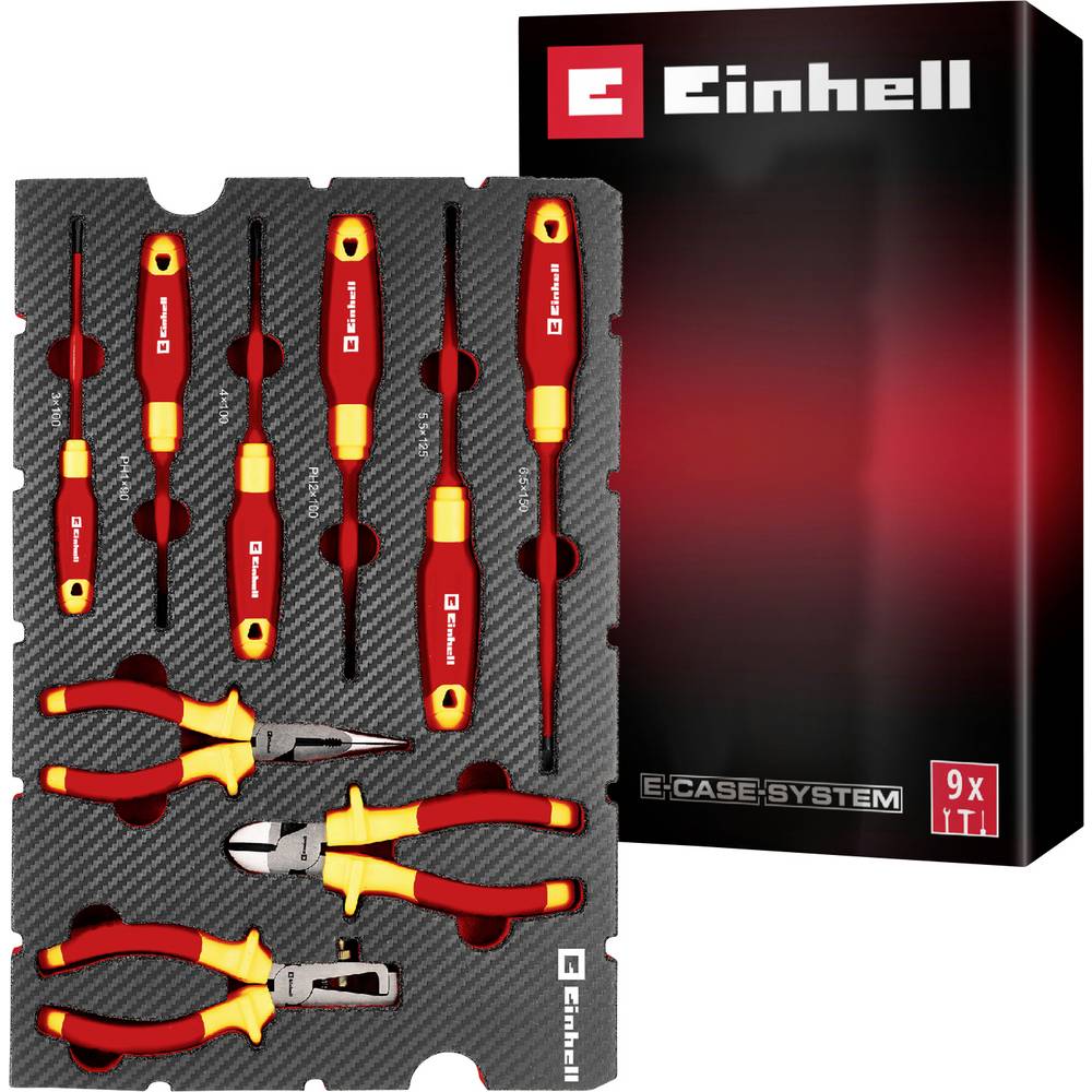 Einhell VDE Werkzeug-Set 9-tlg. Einleger Pad Inlegstuk 9-delig