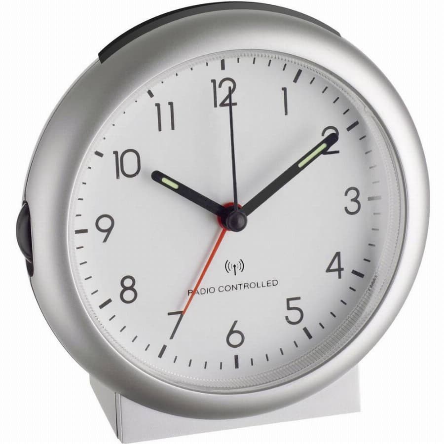 TFA Dostmann 98.1036 Wekker Zendergestuurd Zilver