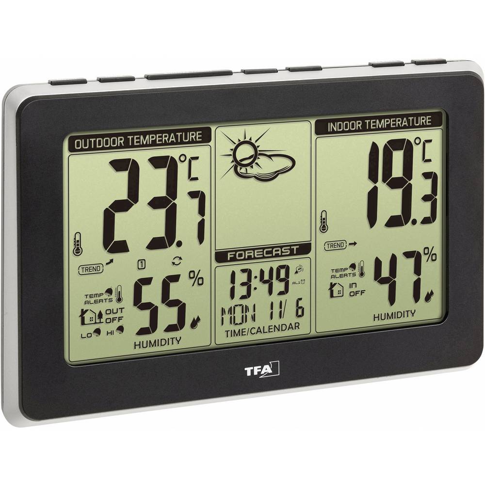 TFA Dostmann Mondo 35.1151.01 Draadloos weerstation Verwachting voor 1 dag Aantal sensoren max.: 3