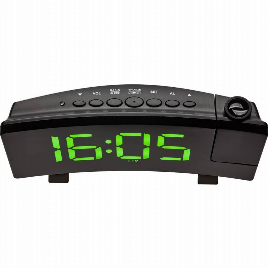 TFA Dostmann 60.5015.04 Wekker Kwarts Zwart Groot display, USB-aansluiting